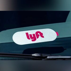 Lyft Authentic Original Reflective Logo Car Decal Sticker NWOT